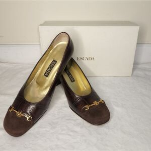 80s Escada Suede Leather Pumps